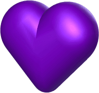 Purple 3D Heart